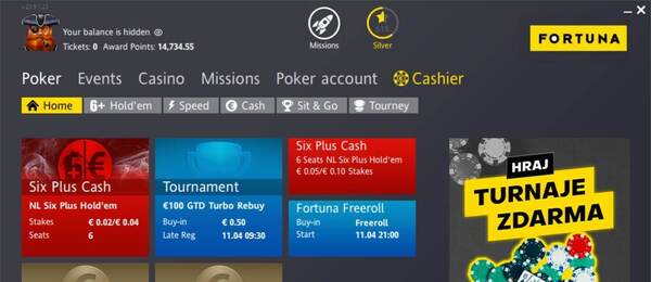 Fortuna Poker lobby